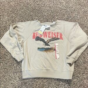 Budweiser Tan Crewneck with Eagle Design